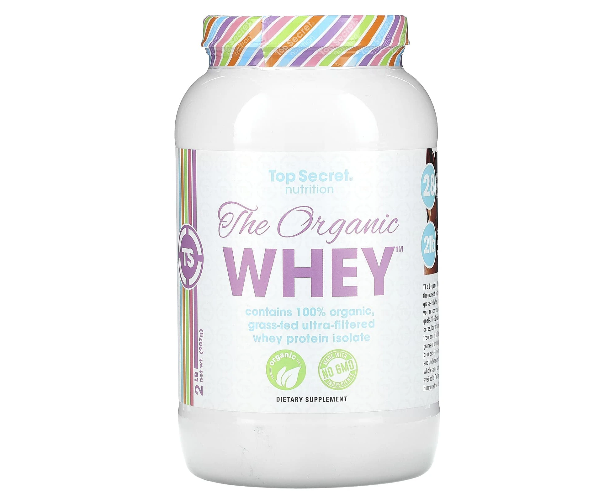 Top Secret Nutrition, The Organic Whey, Chocolate Fudge Milkshake , 2 lb (907 g)