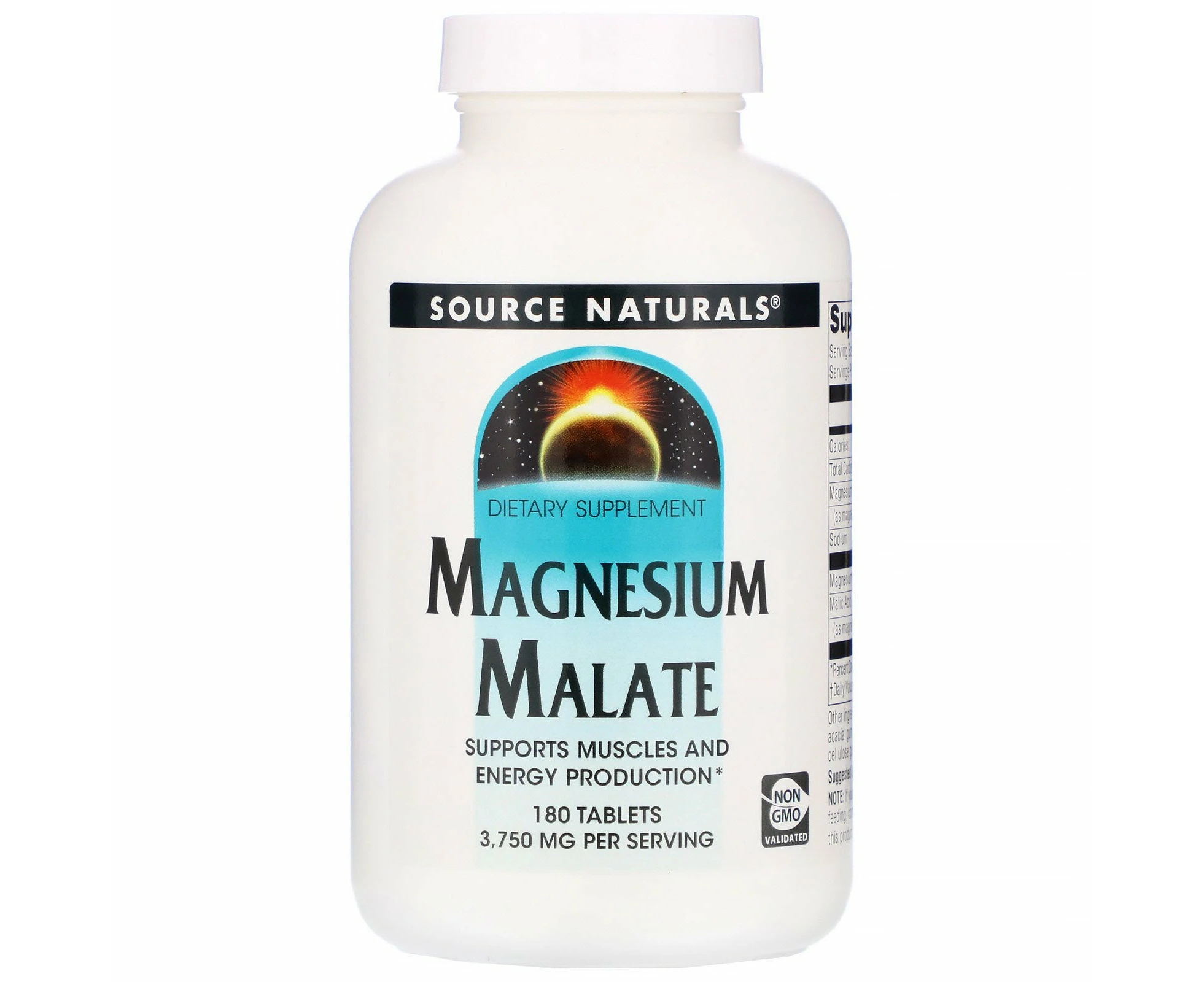 Source Naturals, Magnesium Malate, 3,750 mg, 180 Tablets