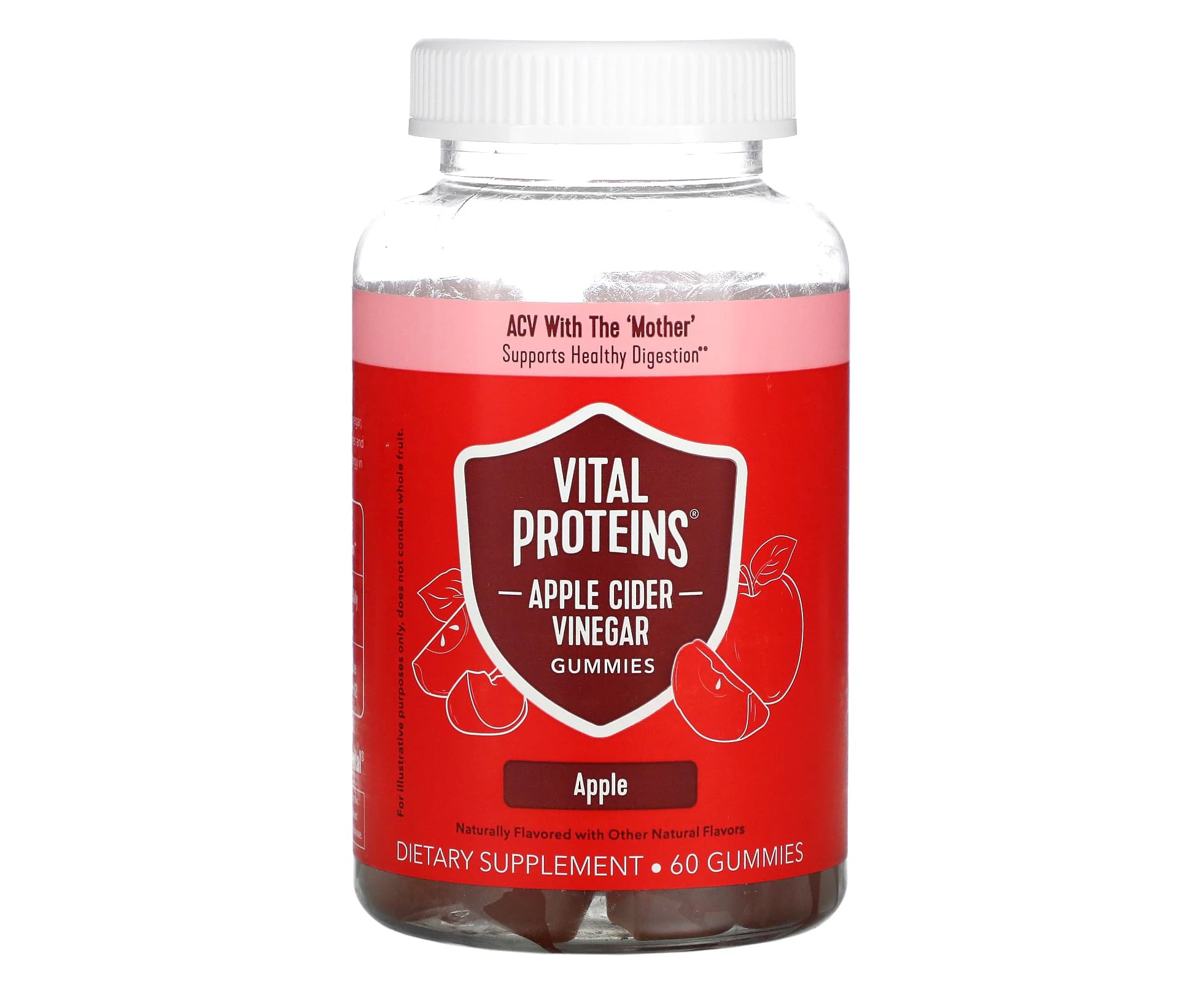 Vital Proteins, Apple Cider Vinegar Gummies, Apple, 60 Gummies