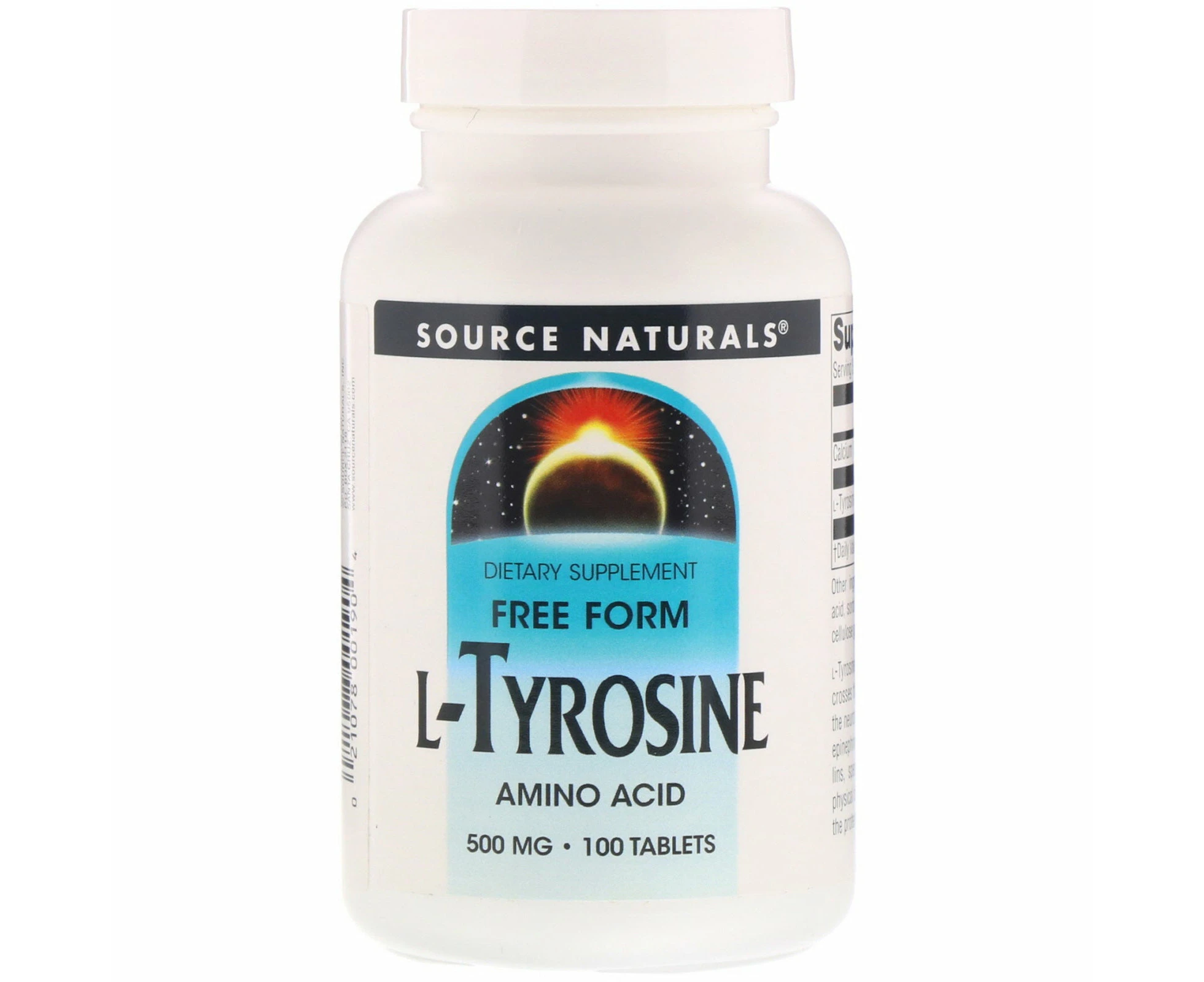 Source Naturals, L-Tyrosine, 500 mg, 100 Tablets