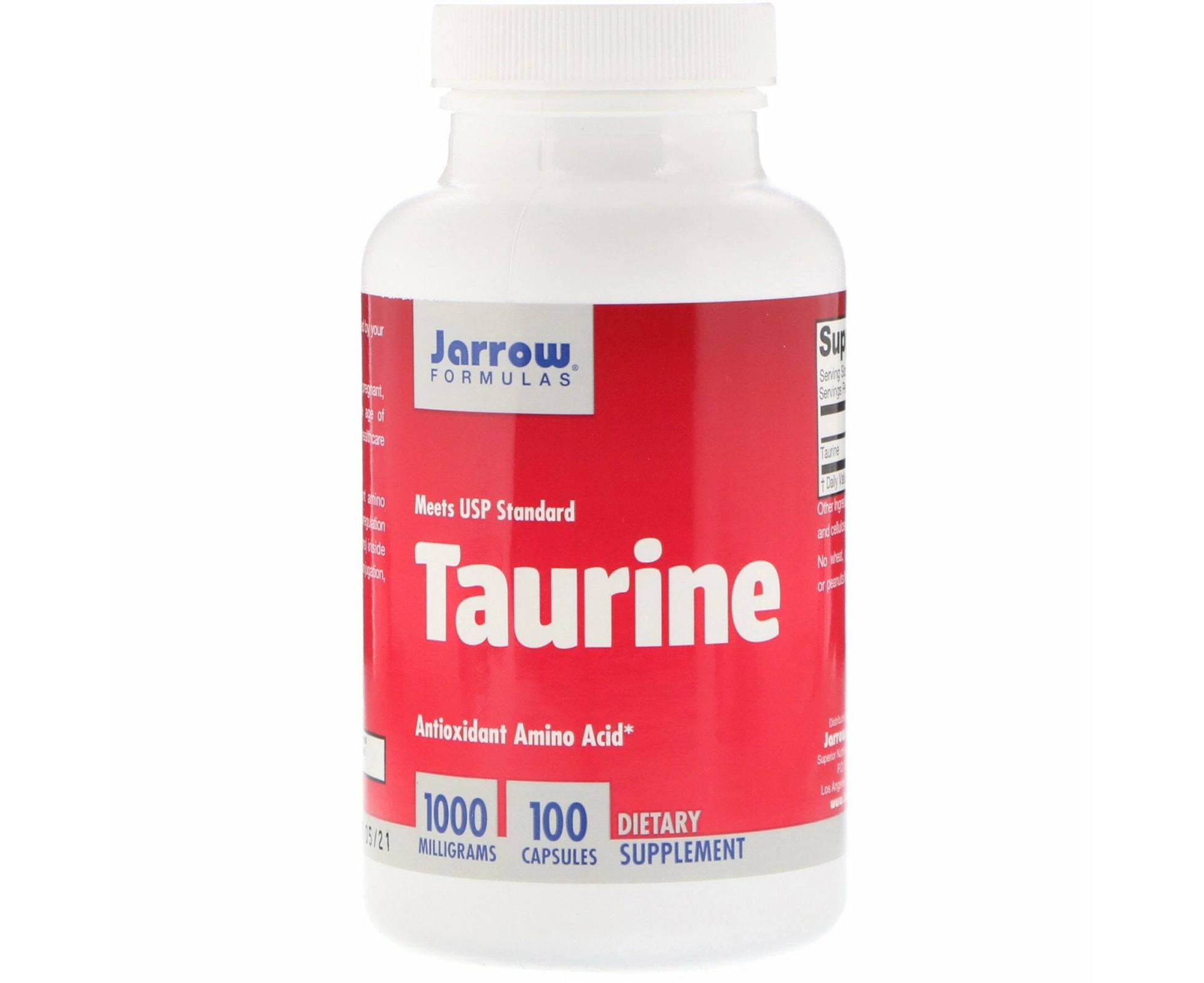 Jarrow Formulas, Taurine, 1000 mg, 100 Capsules