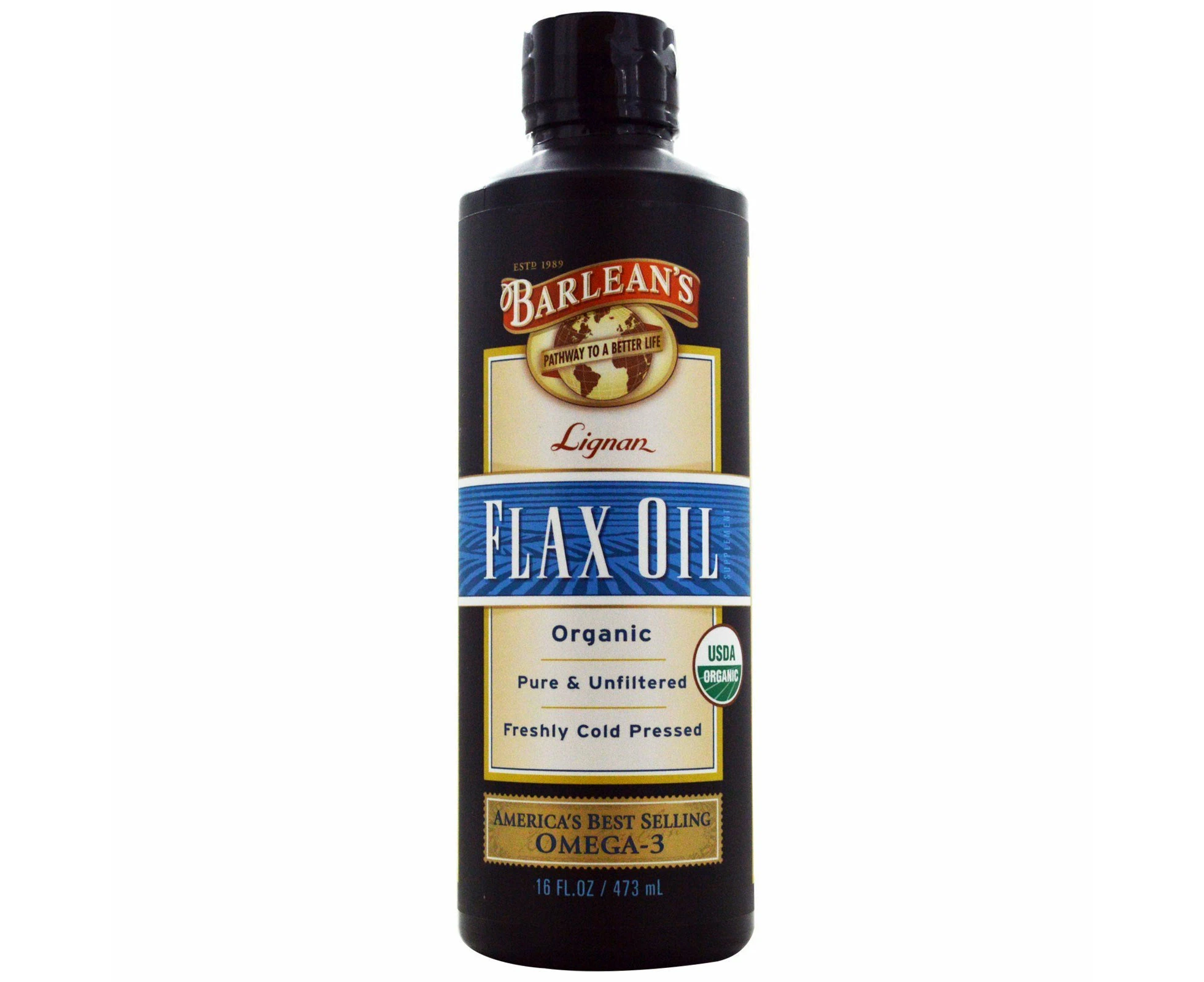 Barlean's, Organic Lignan Flax Oil, 16 fl oz (473 ml)