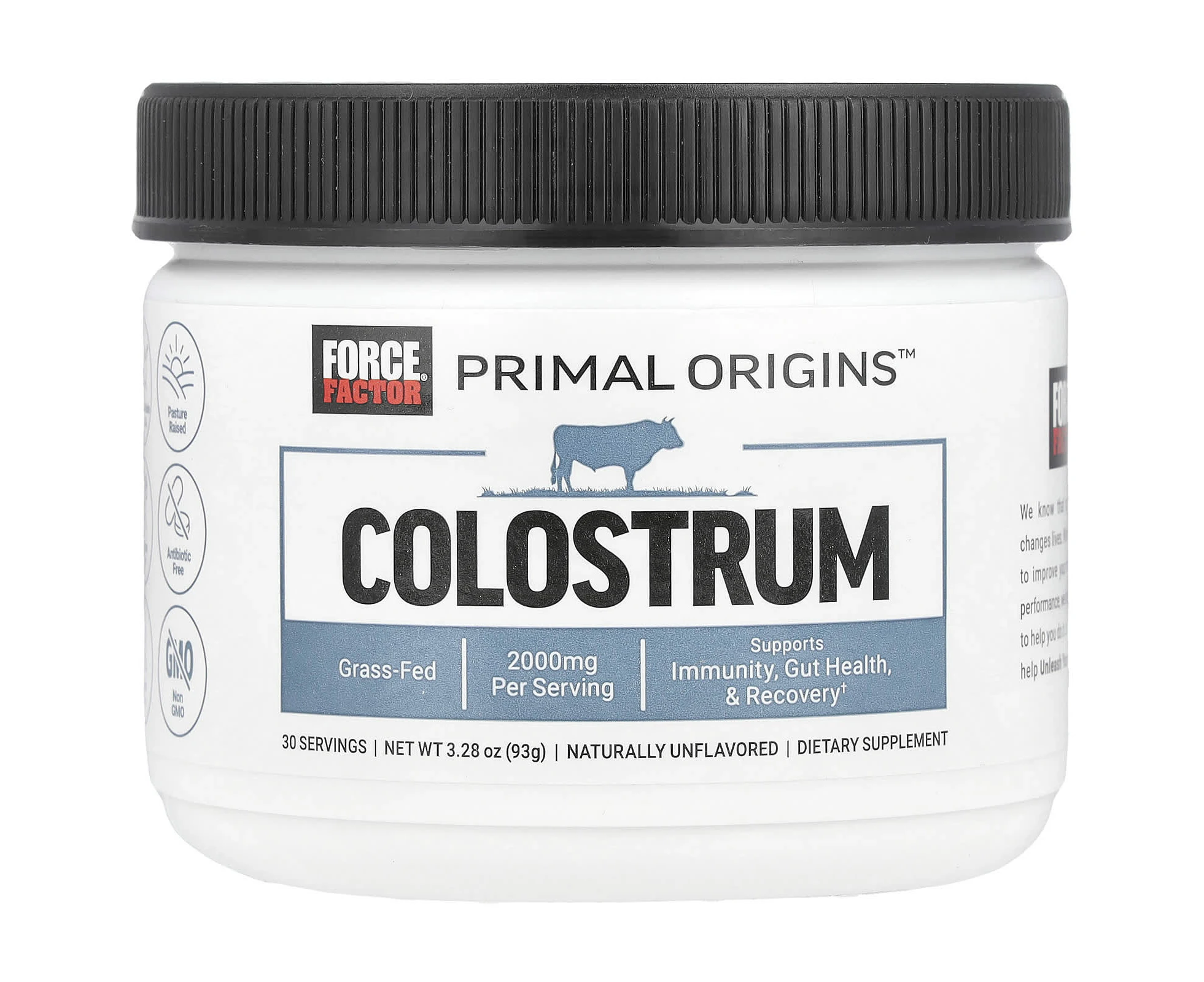 Force Factor, Primal Origins‚Ñ¢, Colostrum, Unflavored, 3.28 oz (93 g)