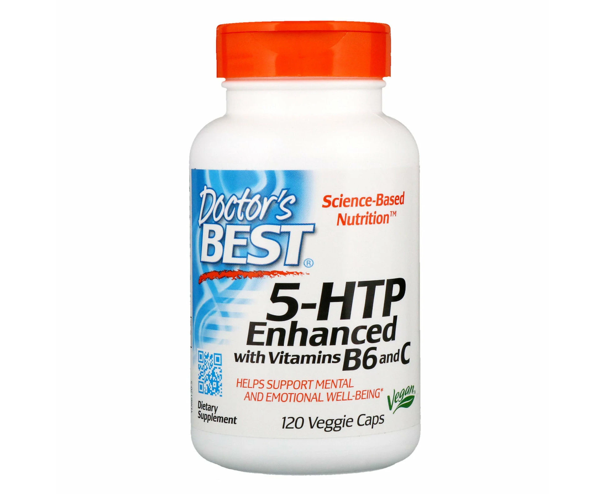 Doctor's Best, 5-HTP, Enhanced with Vitamins B6 & C, 120 Veggie Caps