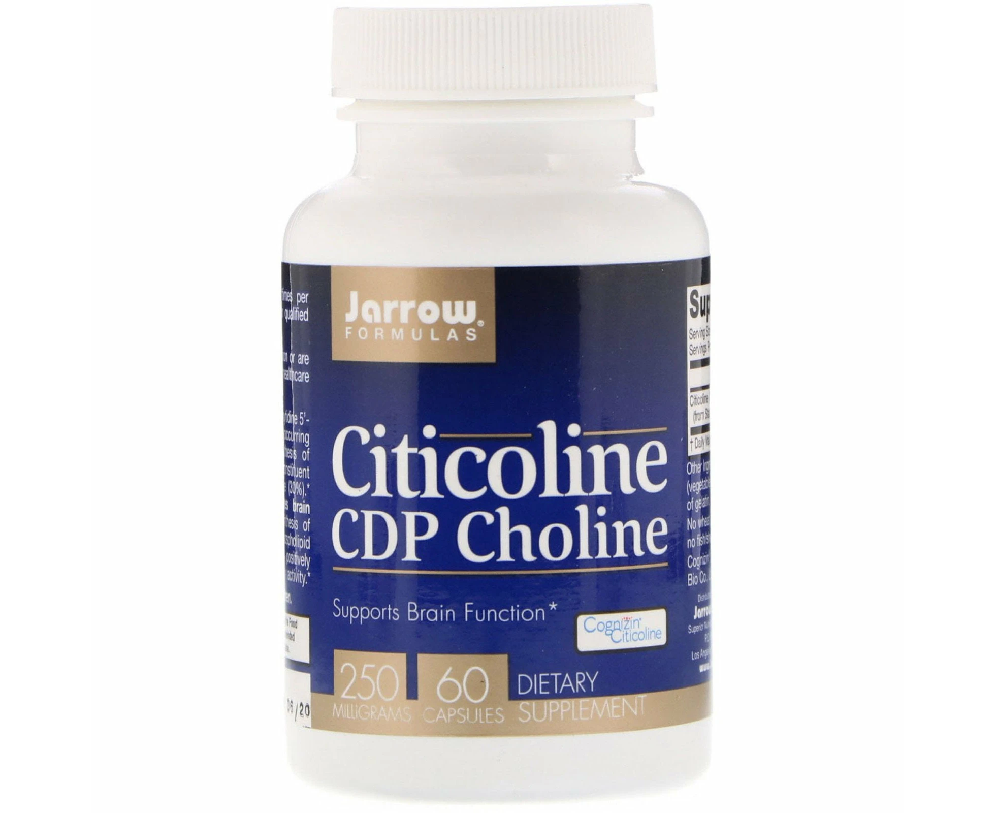 Jarrow Formulas, Citicoline, CDP Choline, 250 mg, 60 Capsules