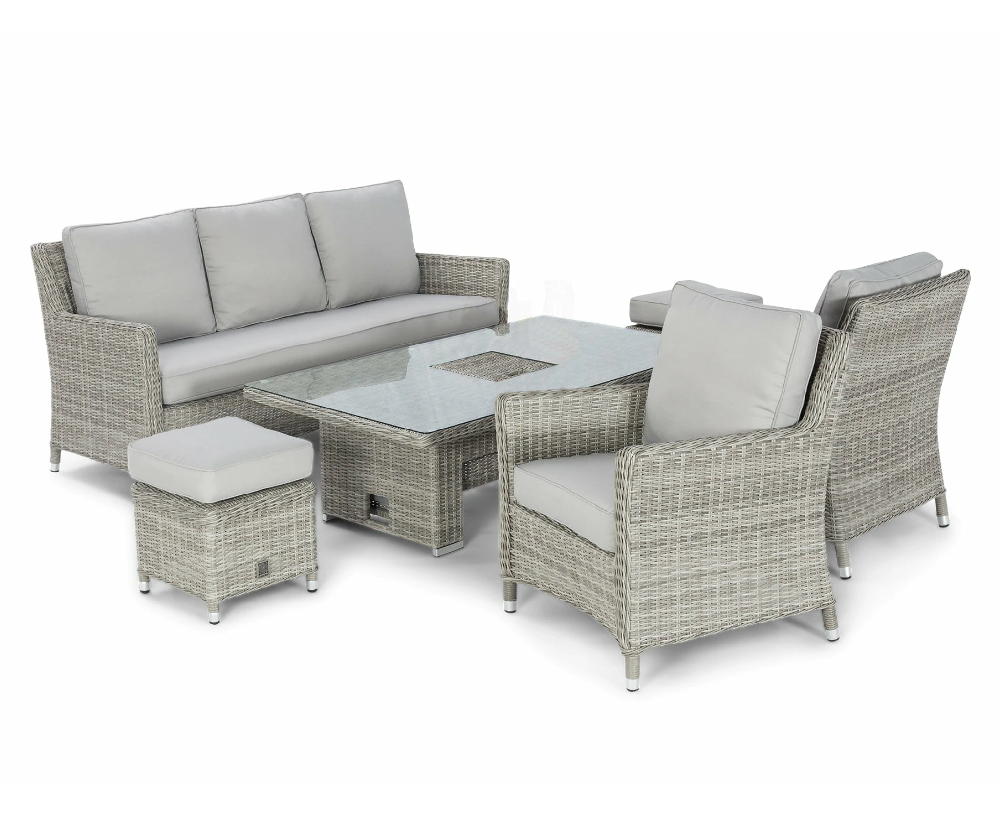 FurnitureOkay Oxford 6-Piece Wicker Outdoor Lounge Setting