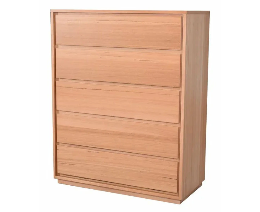 MD Moni Solid Timber Tallboy with 5 Drawers