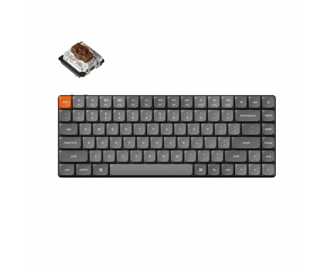 Keychron K3 Max QMK/VIA Wireless Custom Mechanical Keyboard - RGB Backlight (Hot-Swappable), Low Profile Gateron Mechanical, Brown