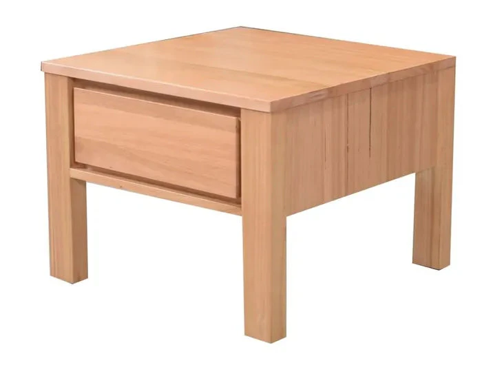 MD Moni Solid Timber 1 Drawer Lamp Table