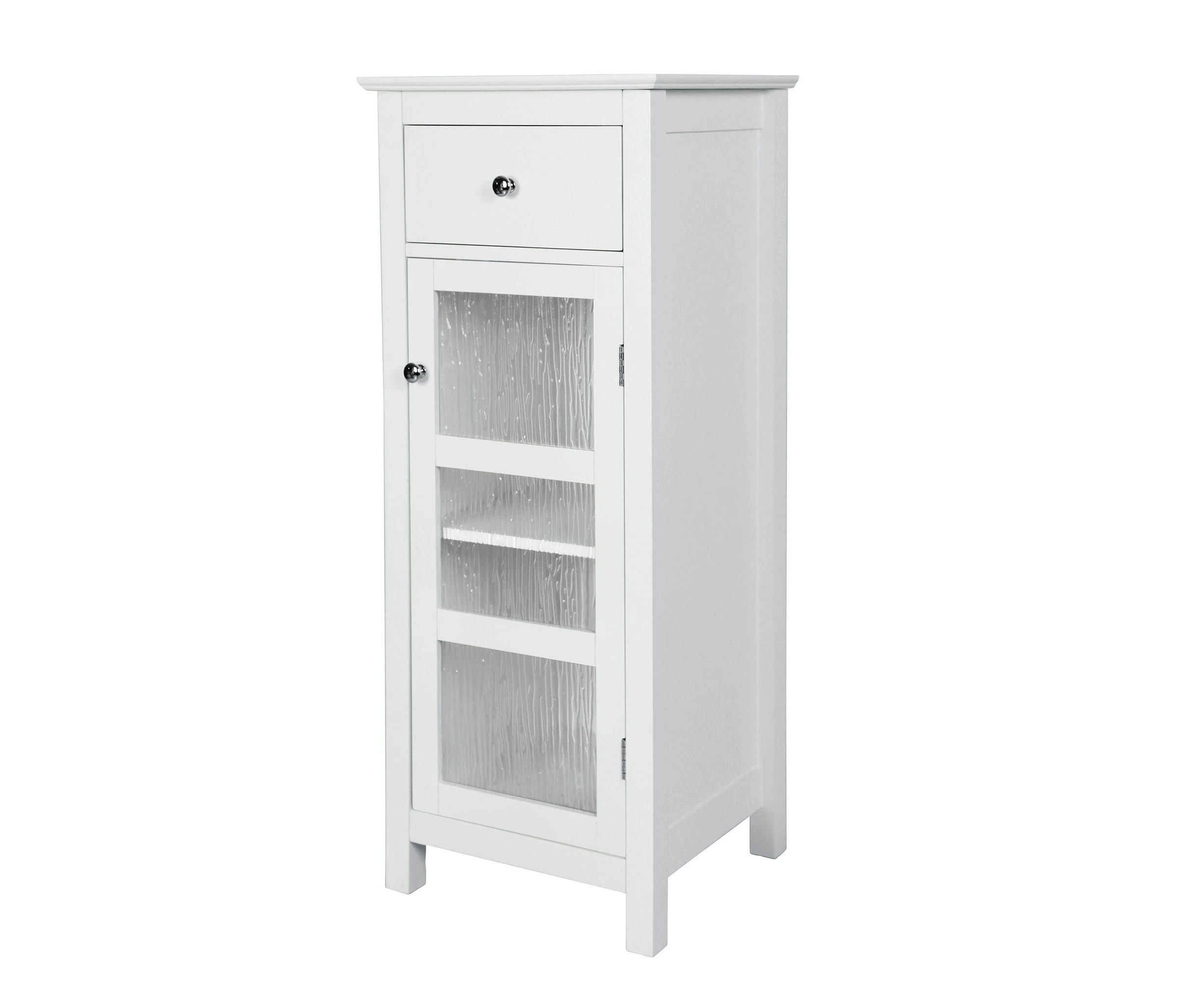 Teamson Home Connor Floor Cabinet with Adjustable Shelf and Drawer, White