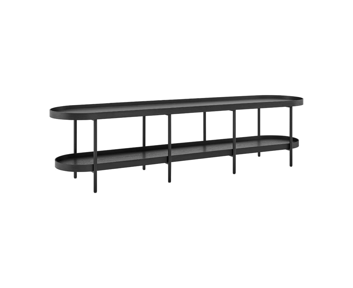 Sally Entertainment Unit TV Shelf 180cm Black