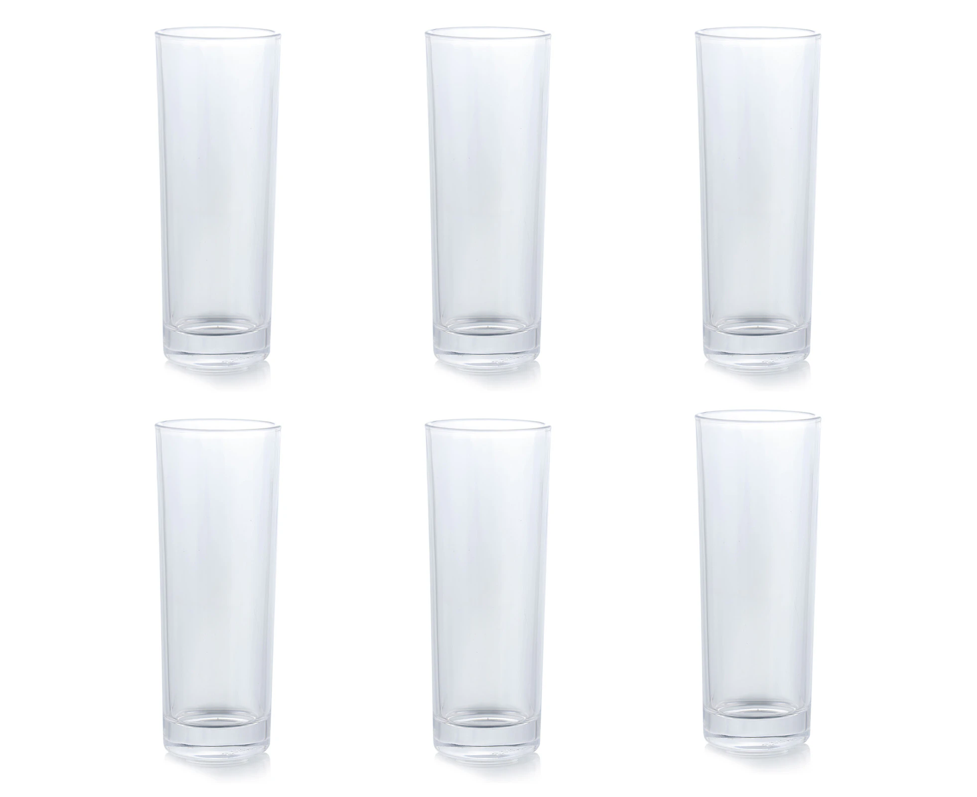 6Pcs Highball Collins Glasses Crystal Drinking Glasses For Hot Cold Beverage