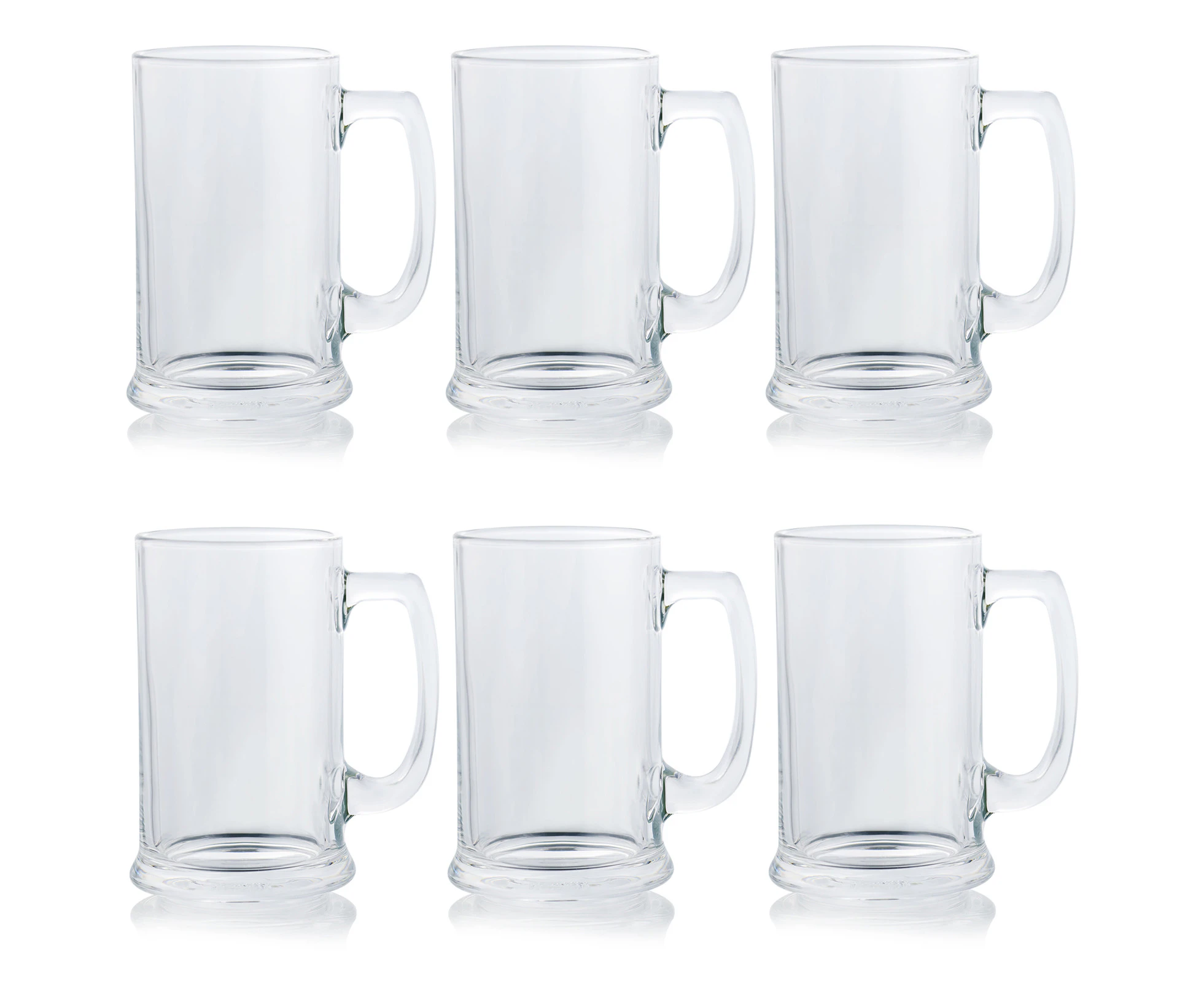 6Pcs Glass Beer Mugs Heavy Large Thick Beer Glass Steins For Hot Cold Beverage