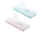 24 Grid Ice Cube Tray with Lid Covered Ice Cube Trays No Spill Ice Cube Cube Box Silicone Ice Cube Maker Tray