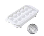 Round Ice Cube Mold PP Whiskey Ice Ball Mold with Lid for Whiskey Cocktails Popsicle Making