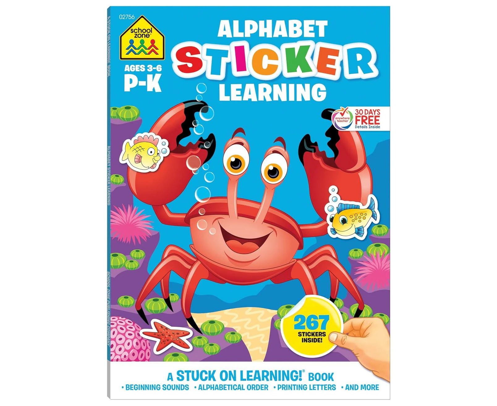 School Zone Alphabet Stickers Workbook