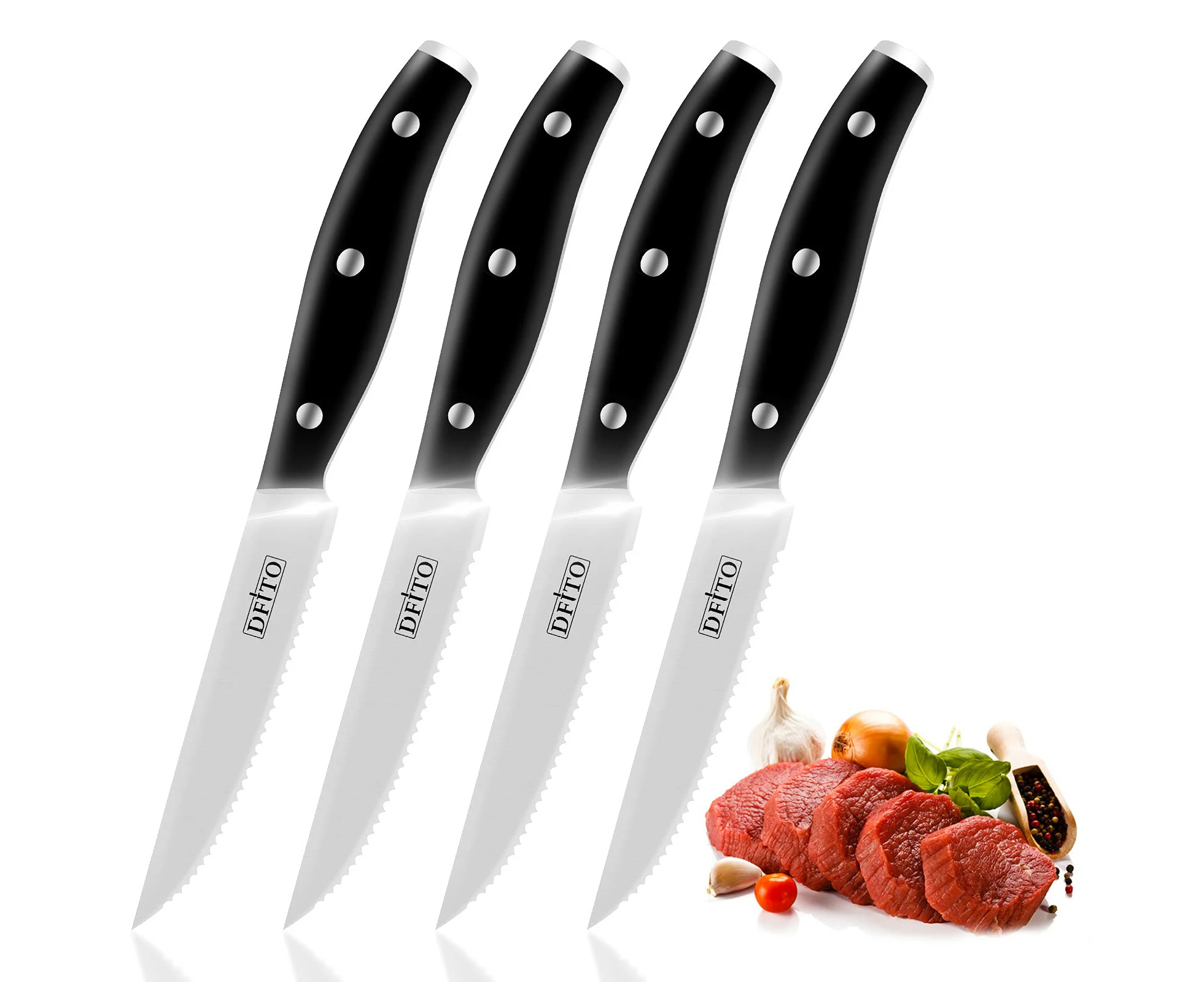 4pcs set of Swiss Made Serrated Steak & Tomato Knife Knives Paring With Box