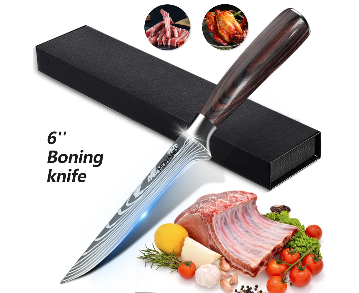 6 inch Boning Fillet Knife Janpanese Damascus VG10 Steel Kitchen Meat Slicing