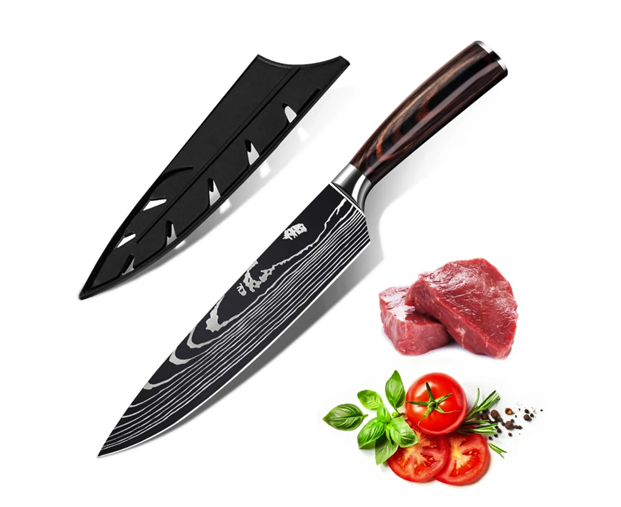 8 inch Chef Knife Japanese VG10 Damascus Steel Meat Kitchen Knives Cook Chopper