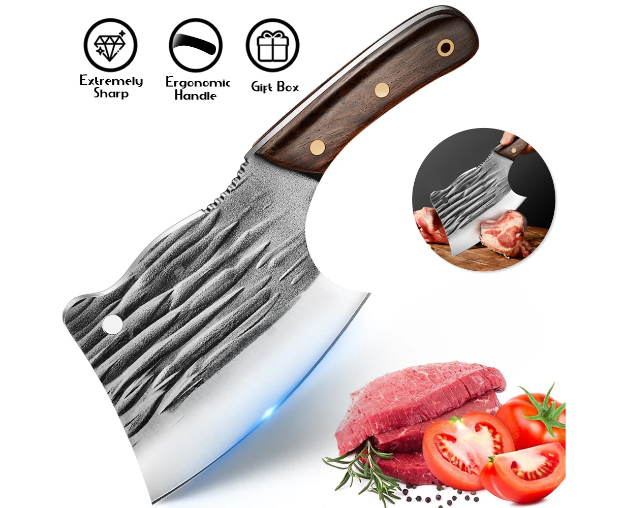 Chef Butcher Forged Bone Chopping Knife Axes Meat Cleaver Kitchen Beef Lamb Cooking