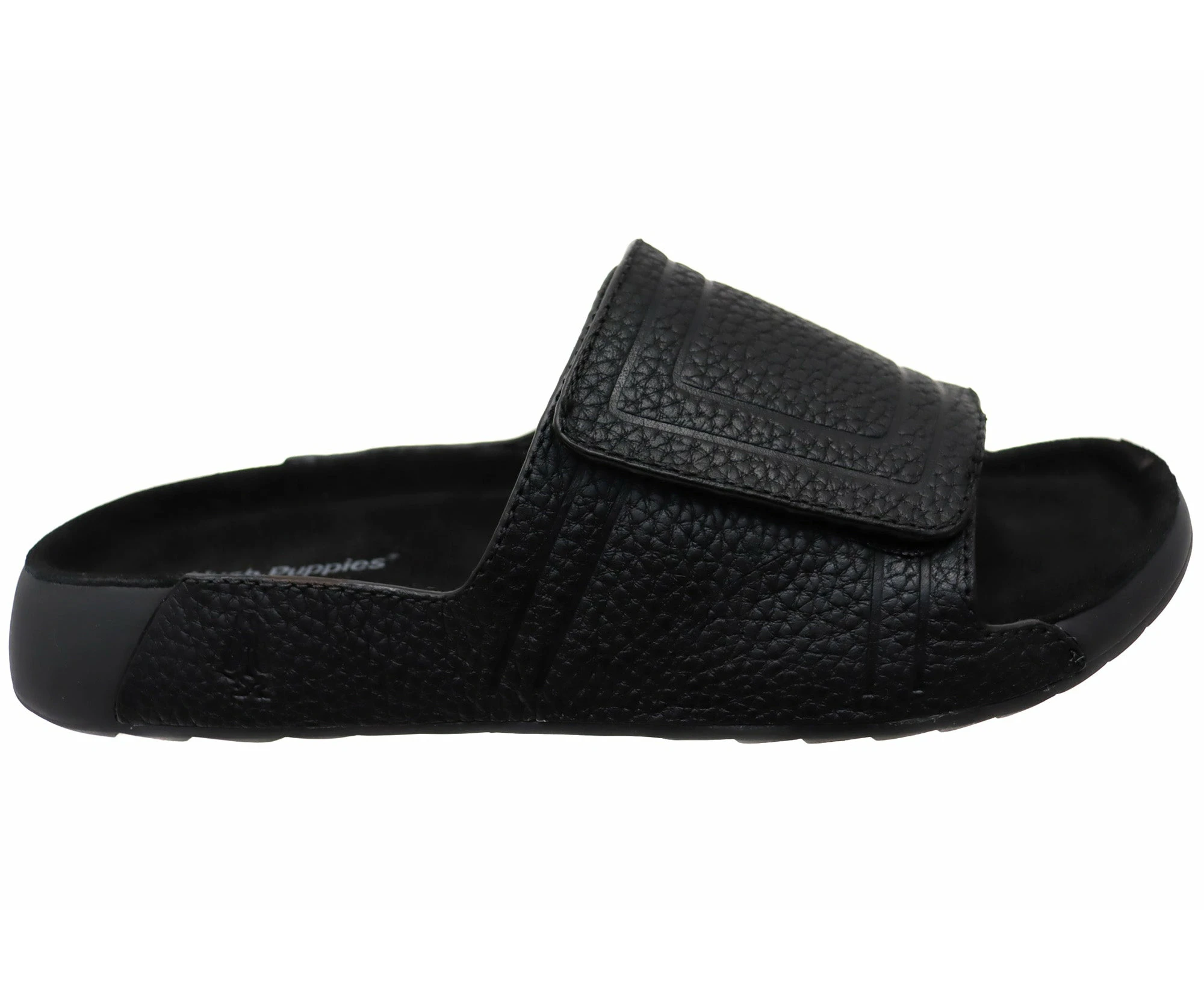 Hush Puppies Hammock Mens Extra Wide Fit Leather Slides Sandals