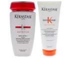 Kerastase Nutritive Bain Satin 1 Shampoo and Nutritive Lait Vital Conditioner Kit by Kerastase for Unisex - 2 Pc Kit 8.5 oz Shampoo, 6.8oz Conditioner