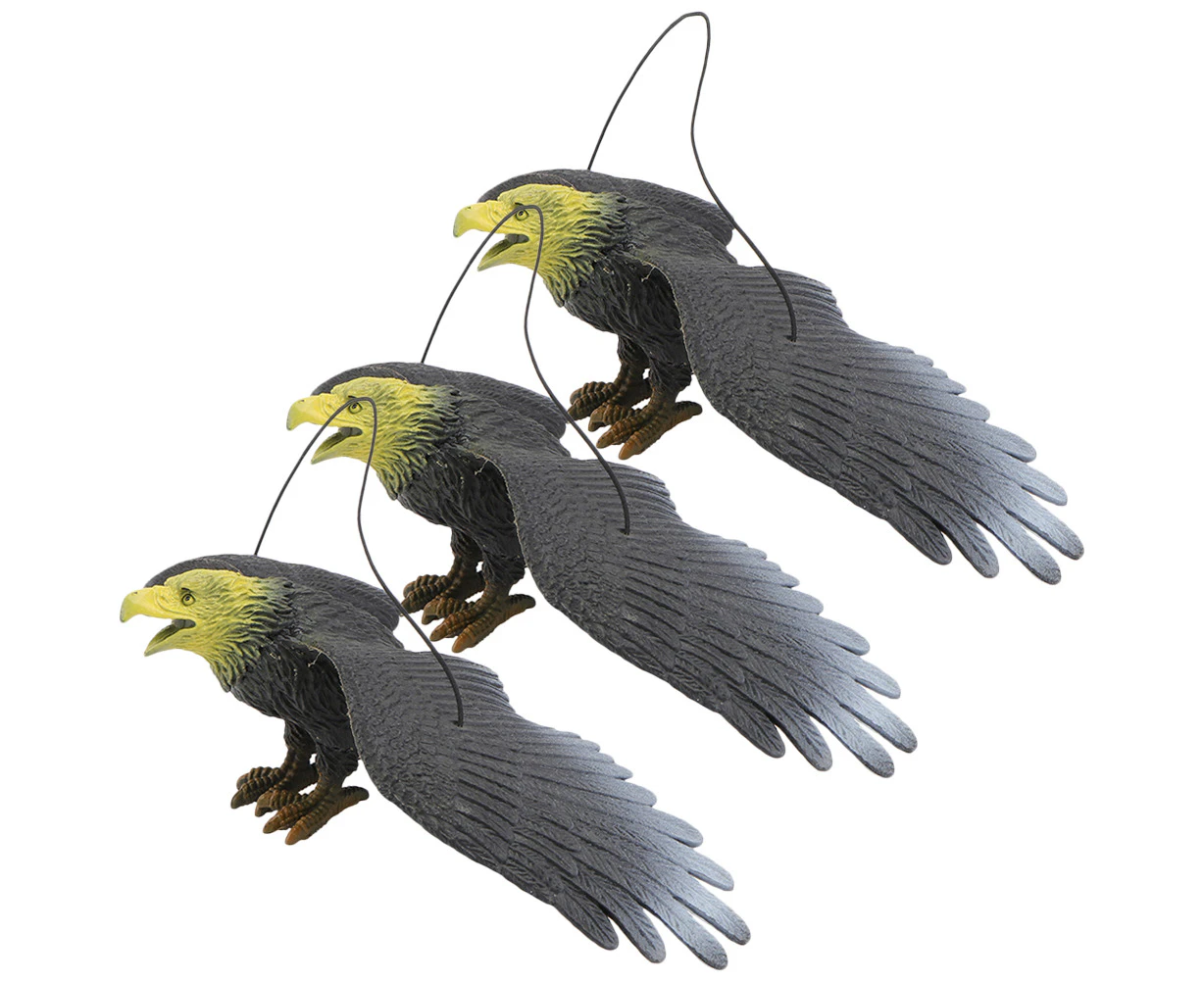 3pcs  Hanging Bird Deterrent Plastic Eagle Ornament Outdoor Eagle Decor Hanging Bird Deterrents