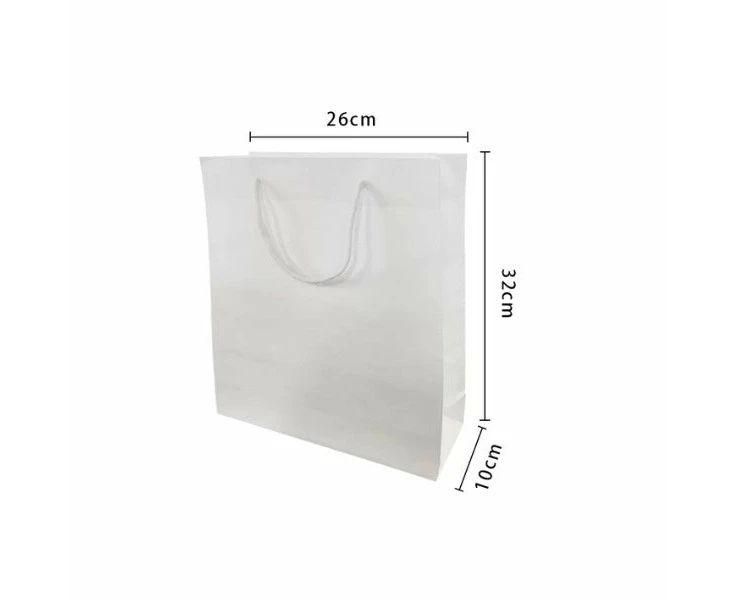 Medium White Paper Bag 26x10x32cm