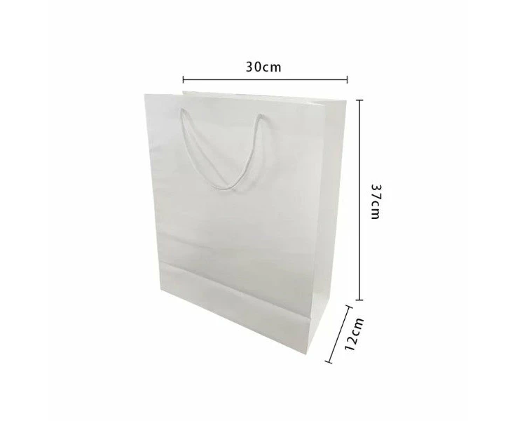 Large White Paper Bag 30x12x37cm