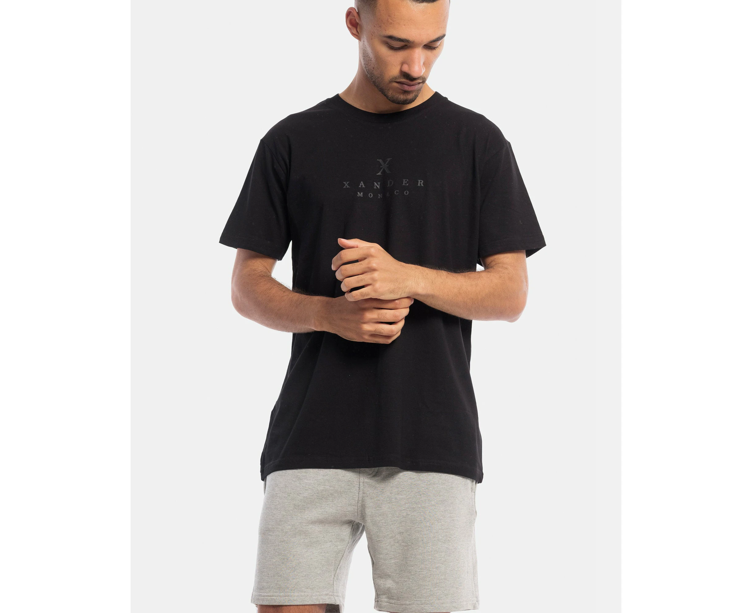 Xander Mens Heritage Fashion Palace Mono Tee - Black