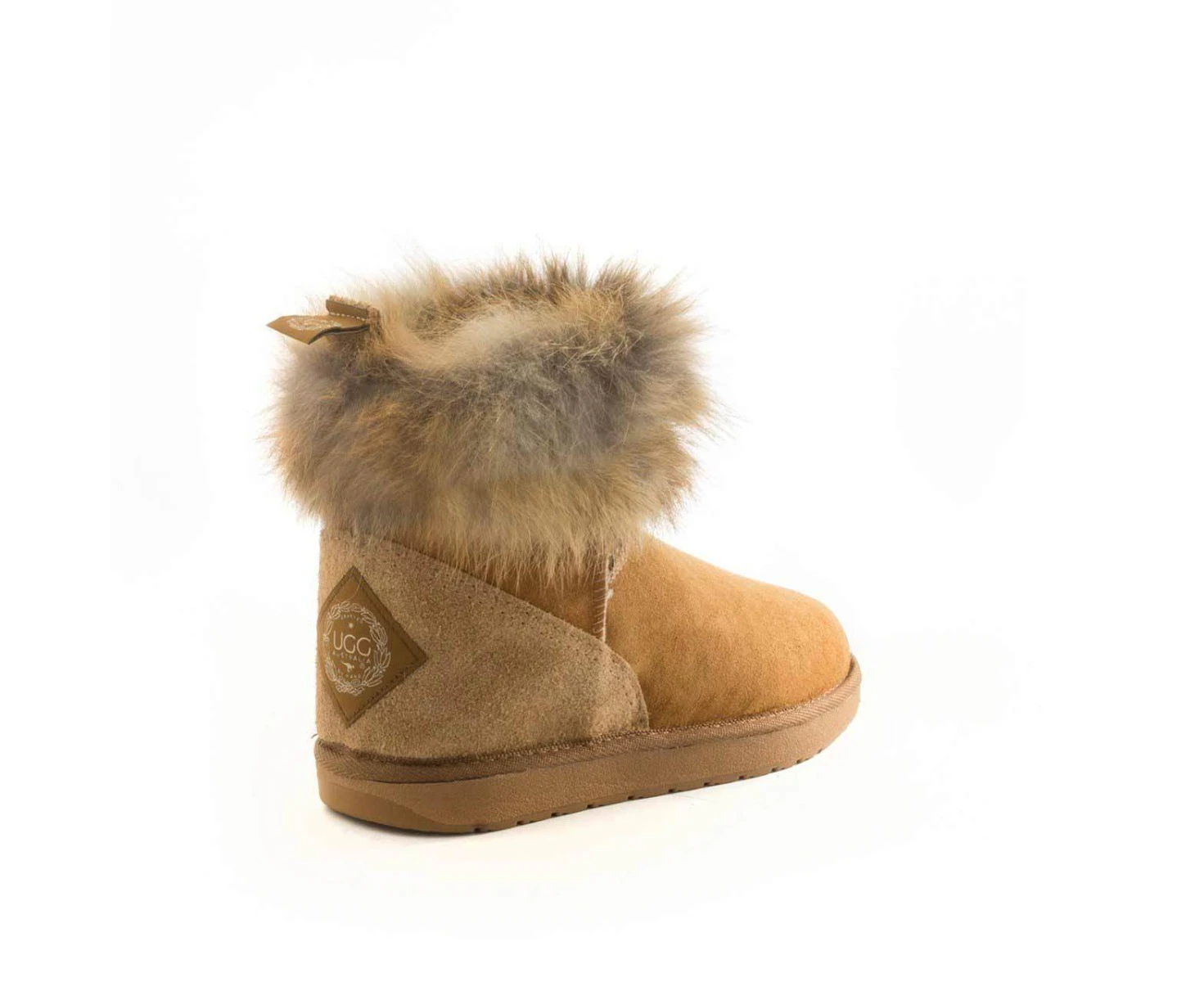 UGG Australia Mini Fox Boots in Chestnut|Chocolate|Black Colours - Chestnut