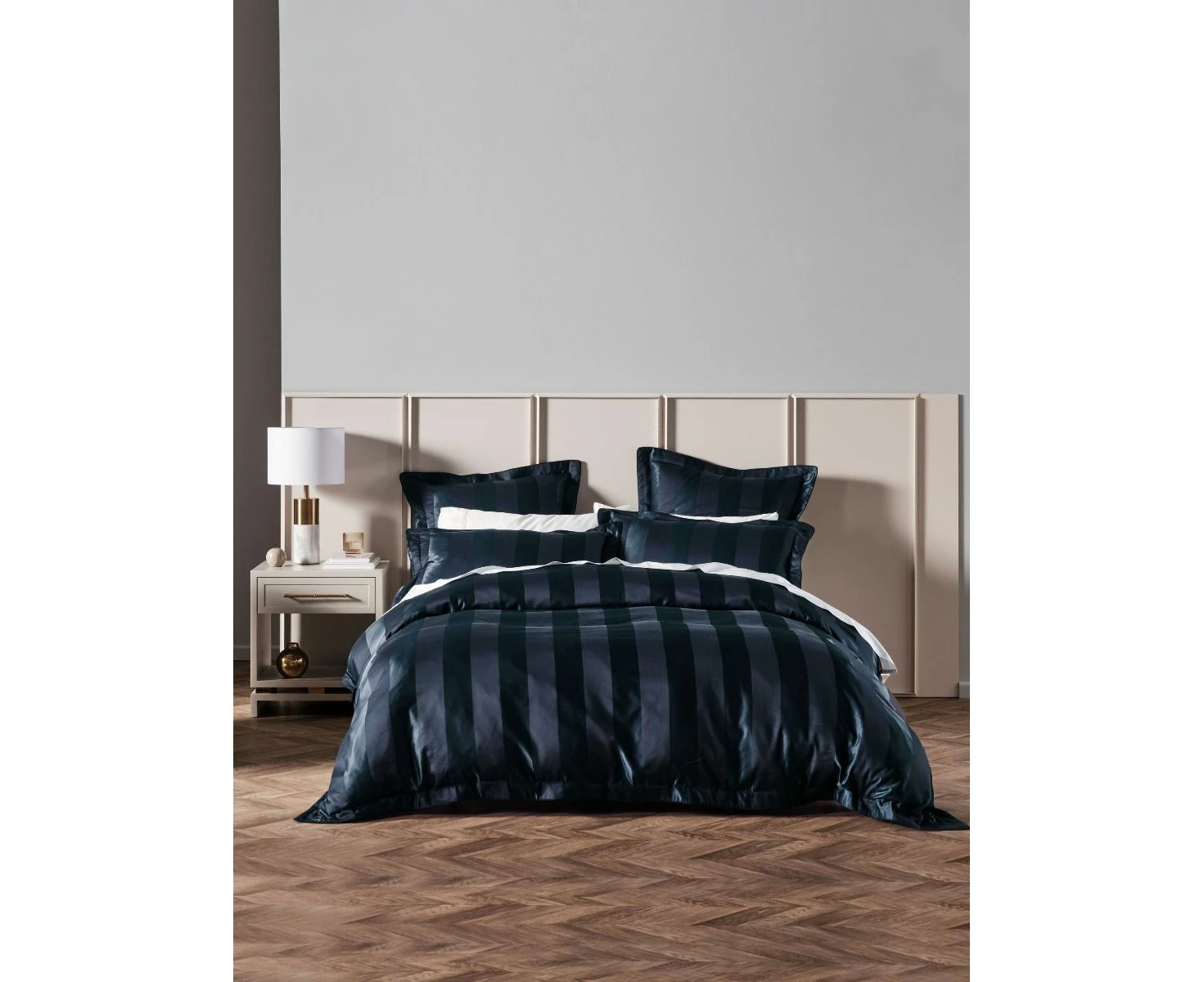 Grace By Linen House Francesco Navy Quilt Cover Set