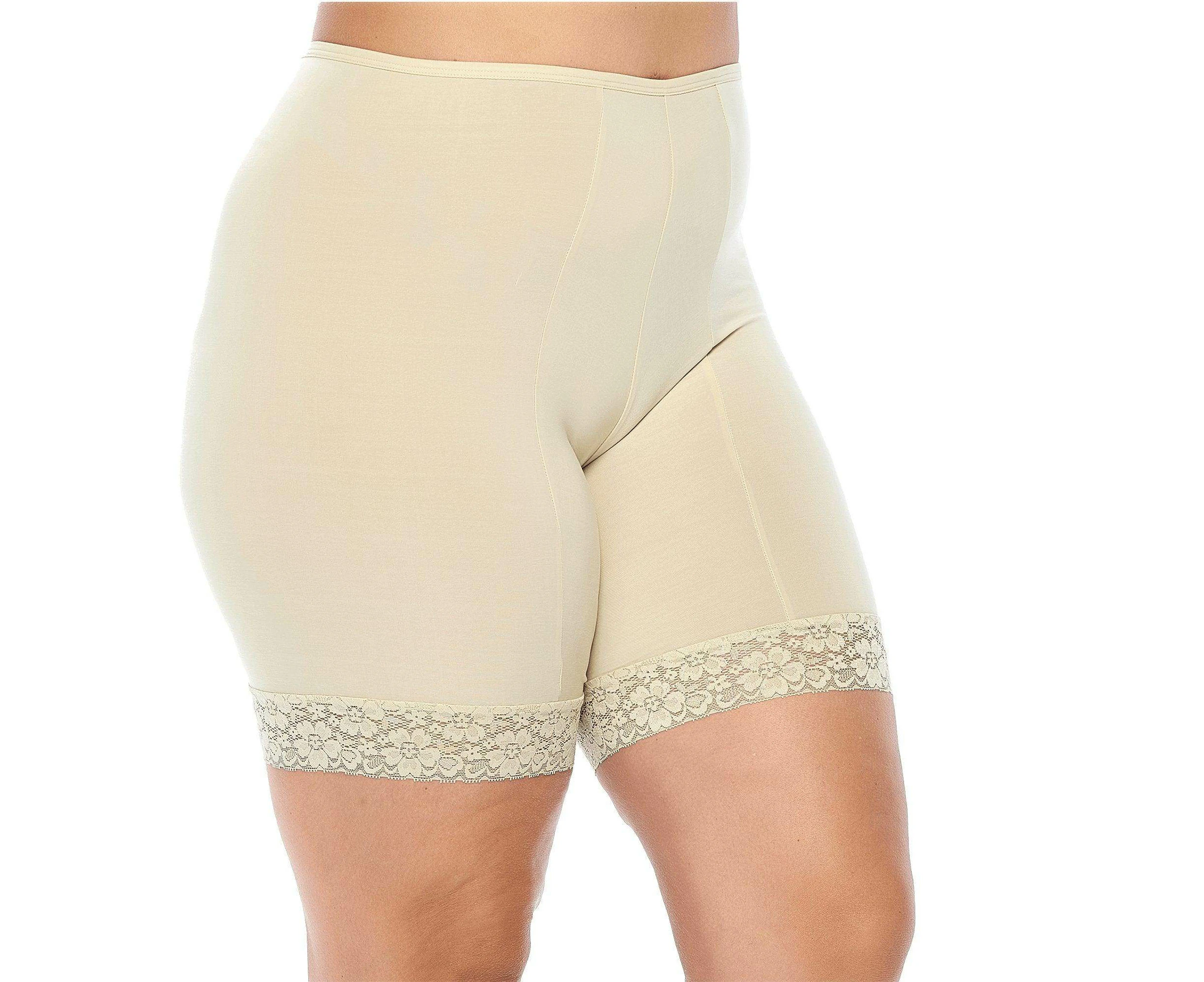 Moisture Wicking Cool Anti Chafe Slip Short With Leg Lace 7"