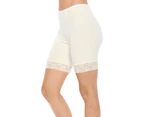 Moisture Wicking Cool Anti Chafe Slip Short With Leg Lace 7"