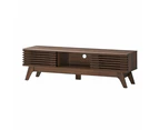 Design Square Camille Wooden Lowline Entertainment Unit TV Stand 150cm - Walnut