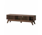 Design Square Camille Wooden Lowline Entertainment Unit TV Stand 150cm - Walnut