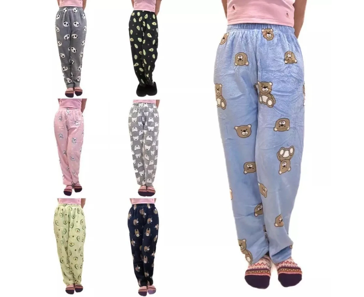 Women Pyjama Pants Pyjamas Soft Plush Fleece Warm Winter Sleepwear Pajamas PJ