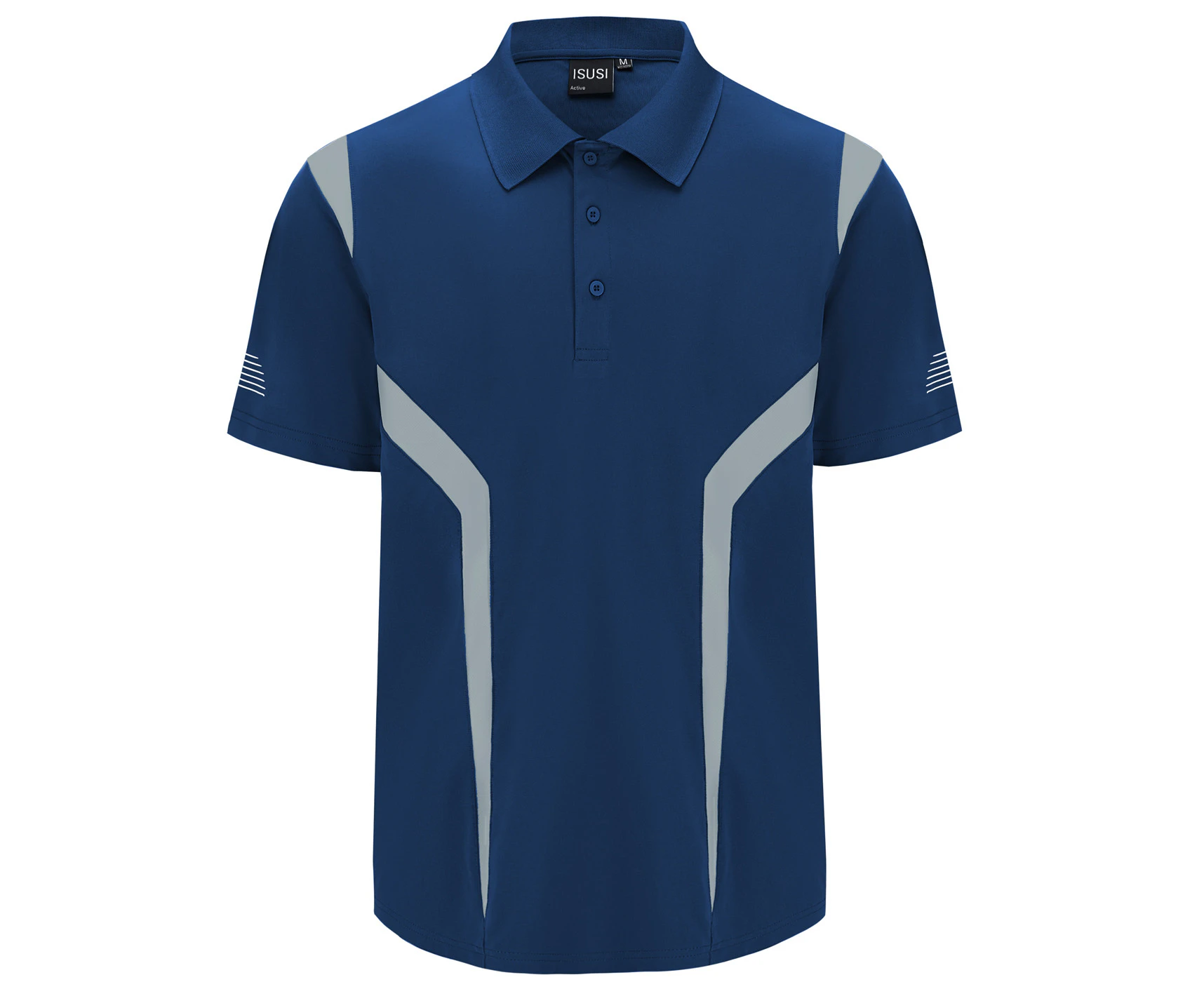 Active Polo Shirts Cool Dry Breathable Free Move Contrast Dynamic Design - Navy Ash