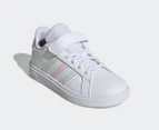 Adidas Kids' Grand Court 2.0 Sneakers - Cloud White/Crystal Jade/Clear Pink