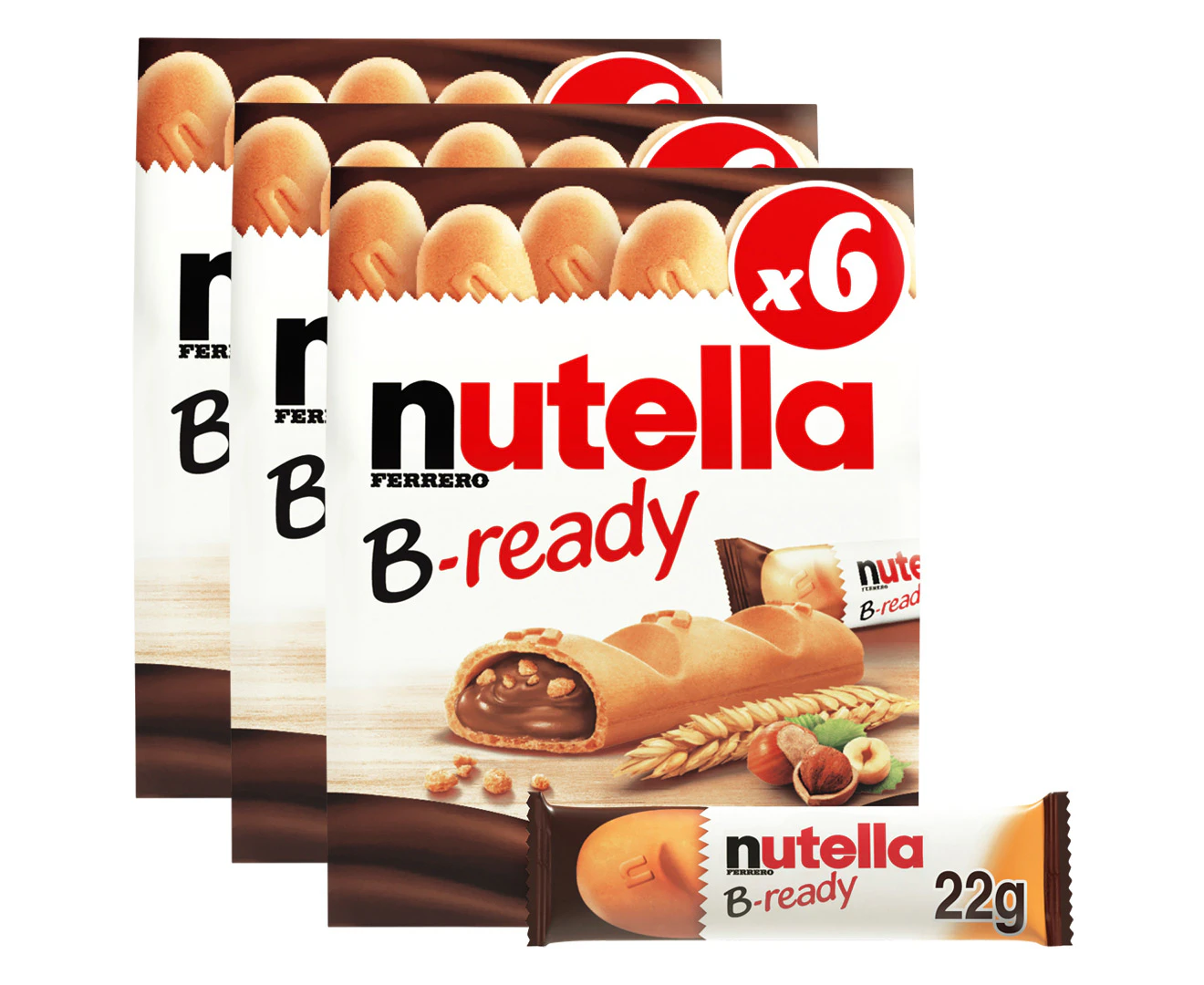 3 x 6pk Nutella B-Ready Bar