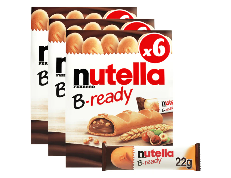 3 x 6pk Nutella B-Ready Bar