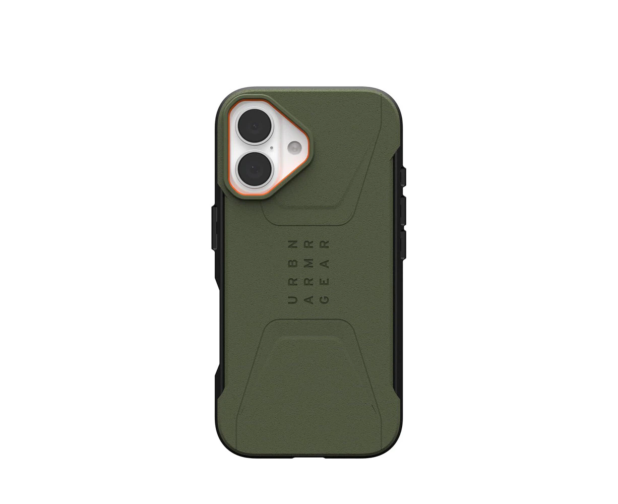 Urban Armour Gear Civilian Magsafe Case Cover For Apple iPhone 16 Olive Drab