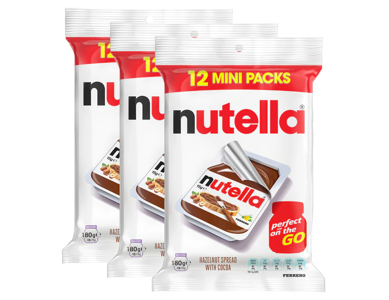 3 x 12pk Nutella Mini Packs