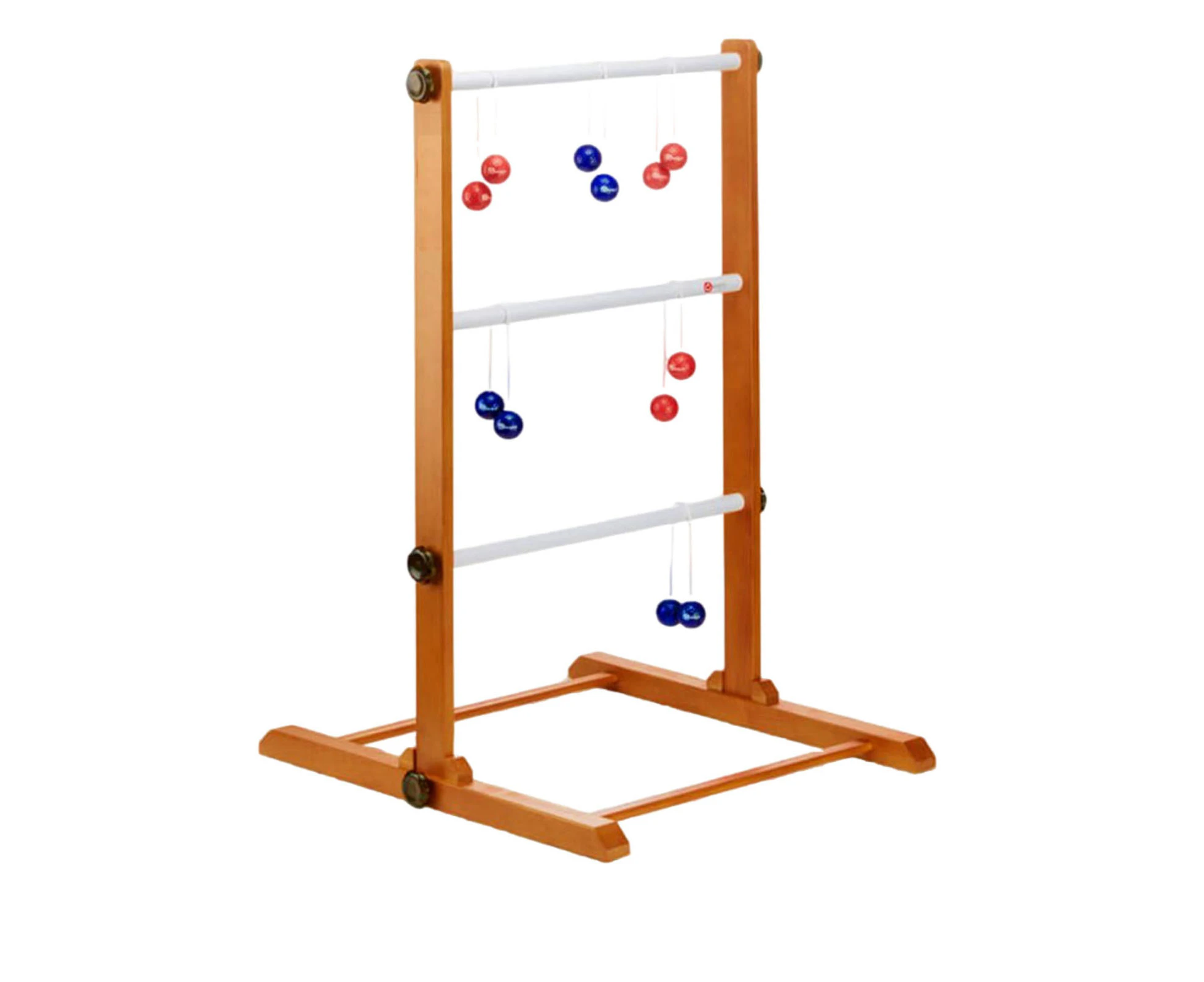 Wooden Ladder Toss Game in Bag (Single Frame - Blue / Red Bolos)