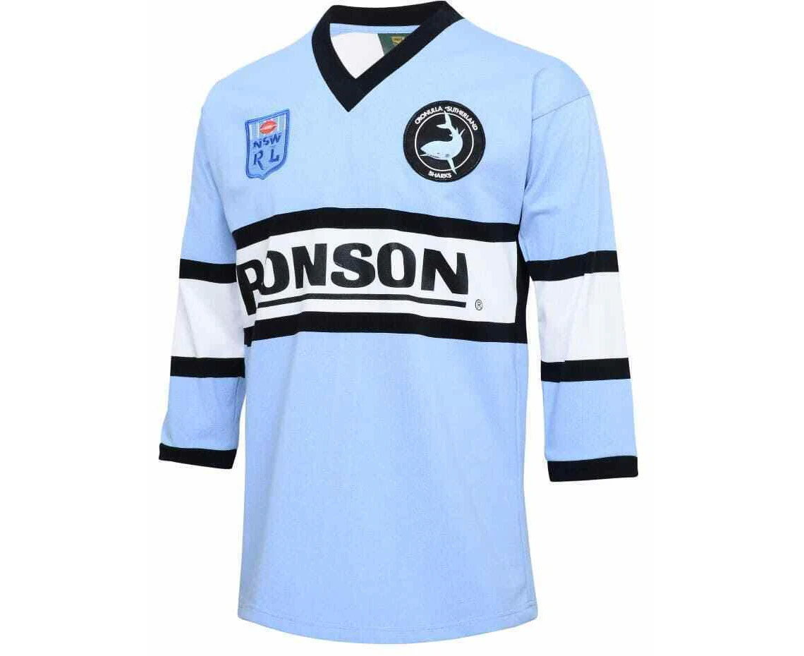 NRL Retro Heritage Jersey - Cronulla Sharks 1985 - Rugby League