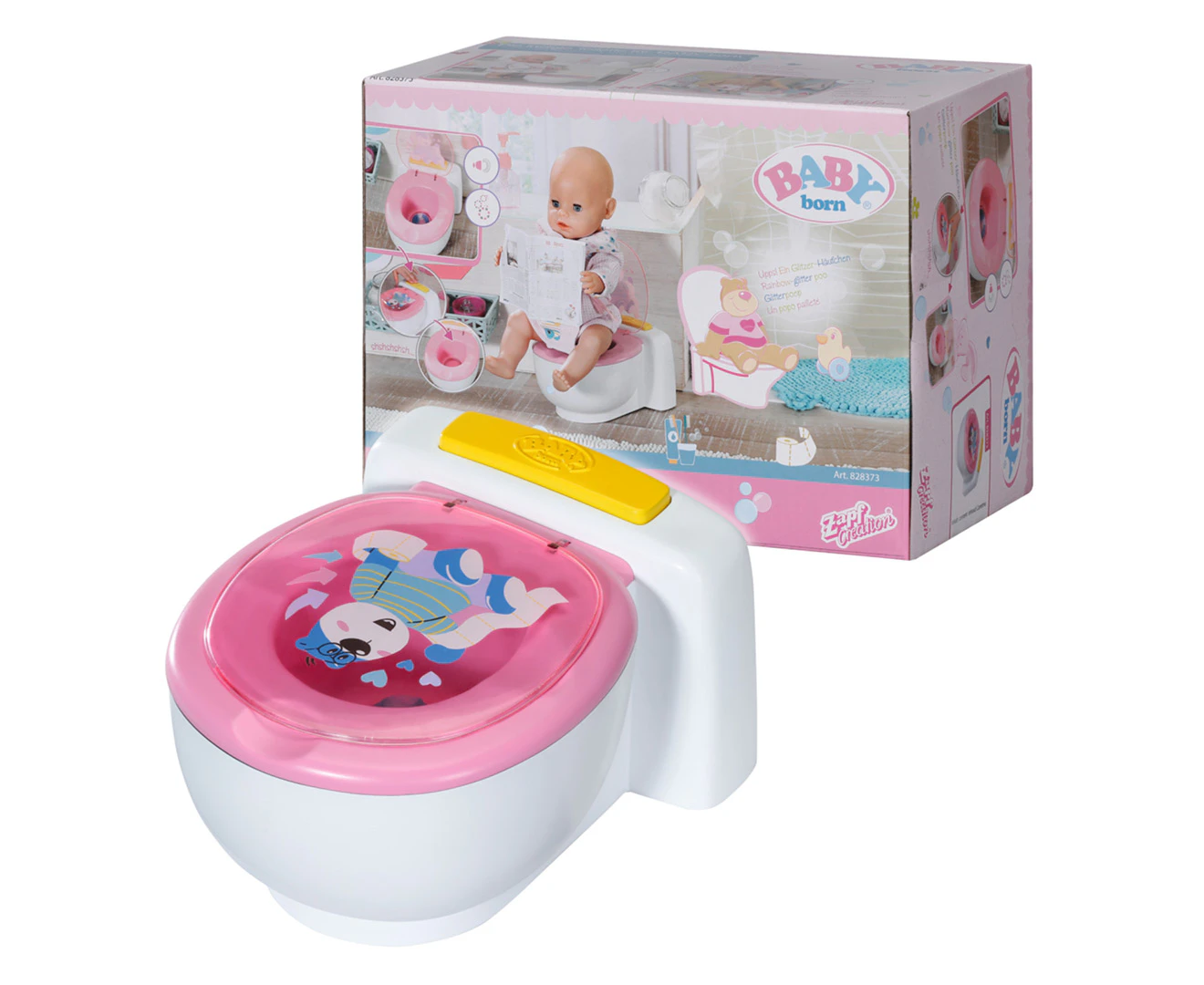 Baby Born Bath Poo-Poo Toilet Bowl Playset Toy Kids/Toddler 3y+ for 43cm Doll