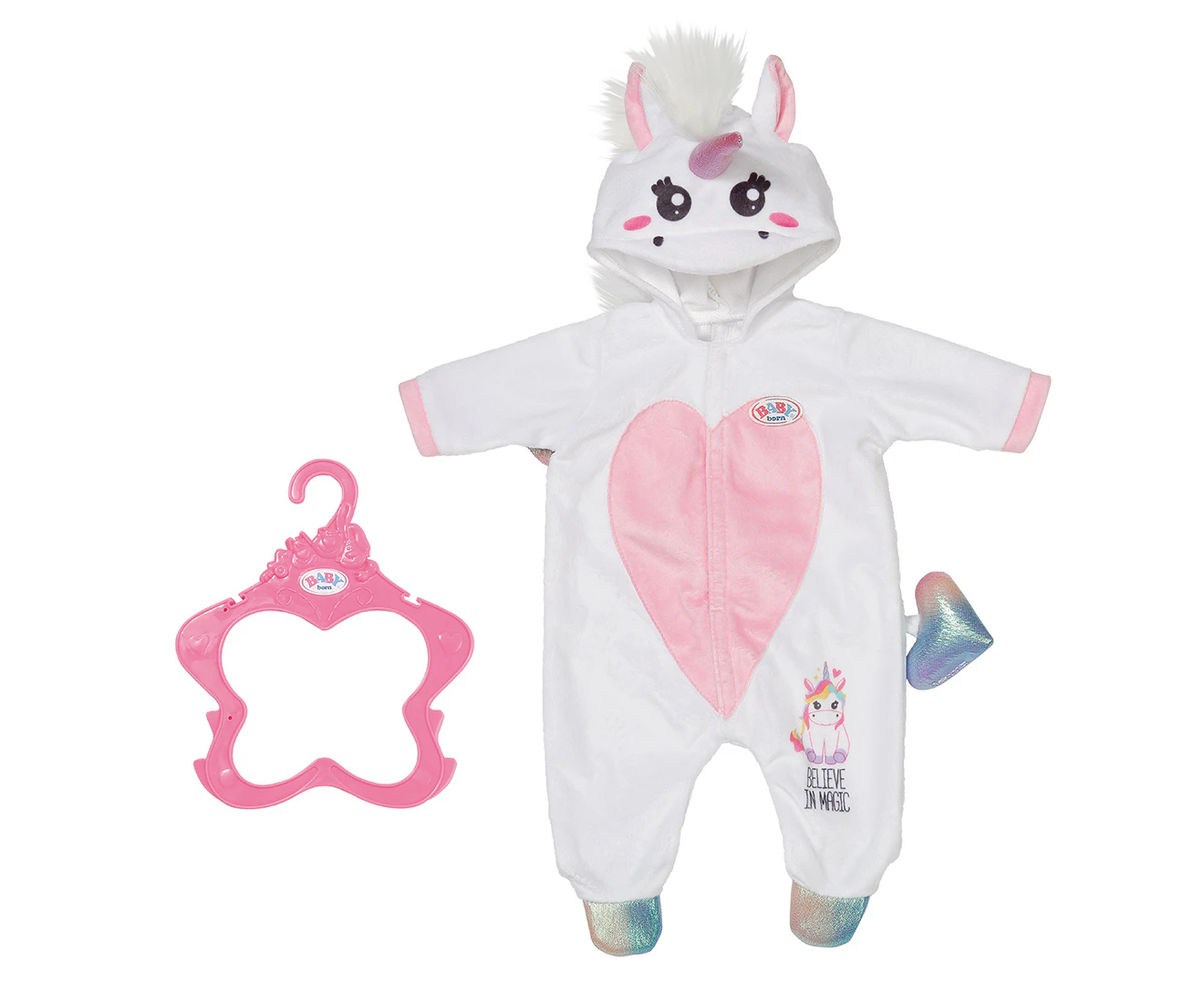 Baby Born Short Sleeve One Piece Unicorn Romper For 43cm Doll Dress Up Kids 3y+