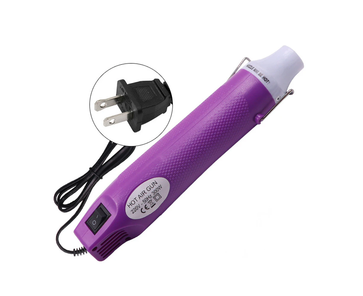 Heat Gun, Mini Hot Air Gun for DIY Crafts Portable Heat Air Gun Tool for Embossing Shrink Wrapping Drying Paint(Purple)