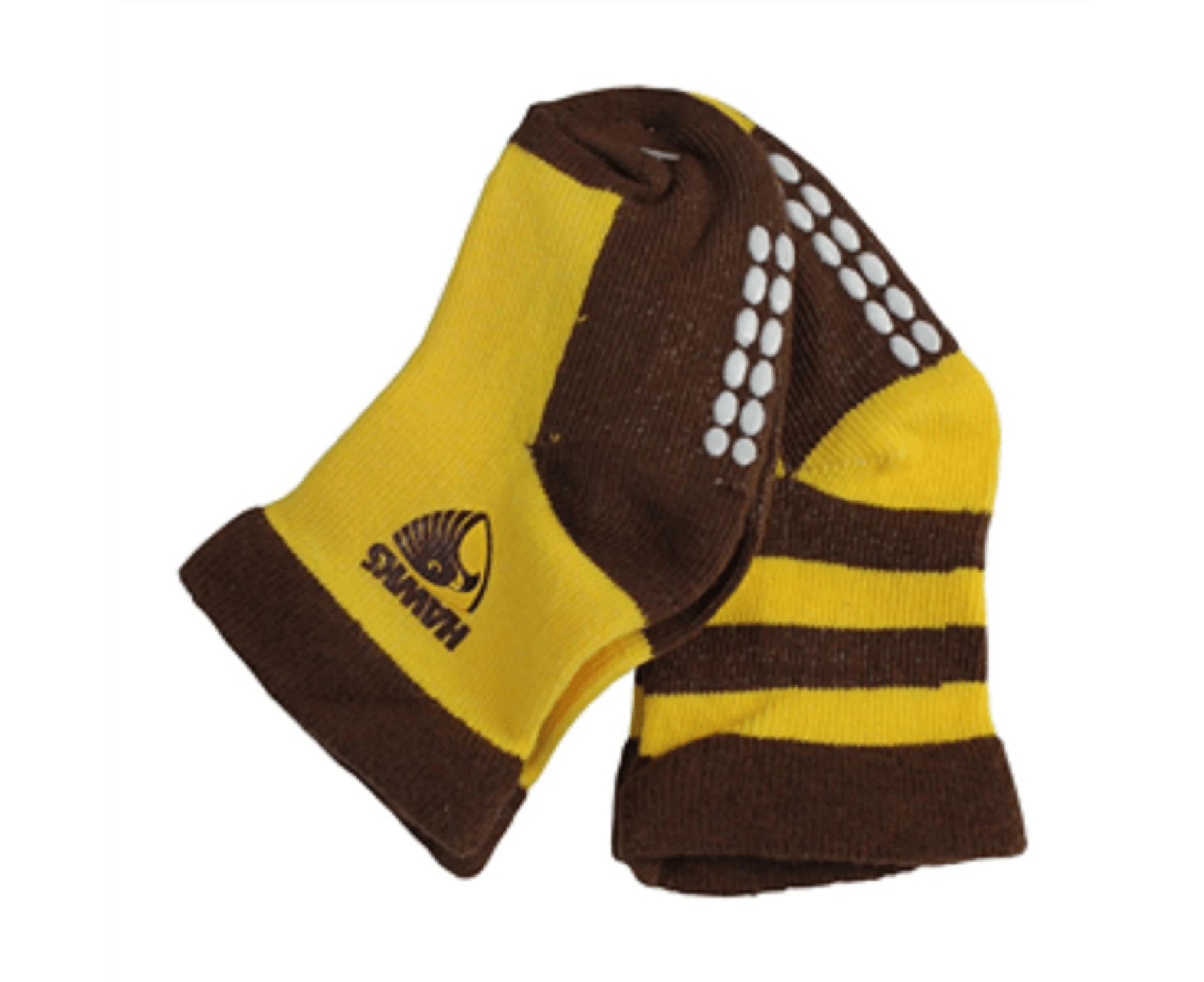 AFL Infant Socks - Hawthorn Hawks - Set Of Two - Non Slip - Sock - Baby