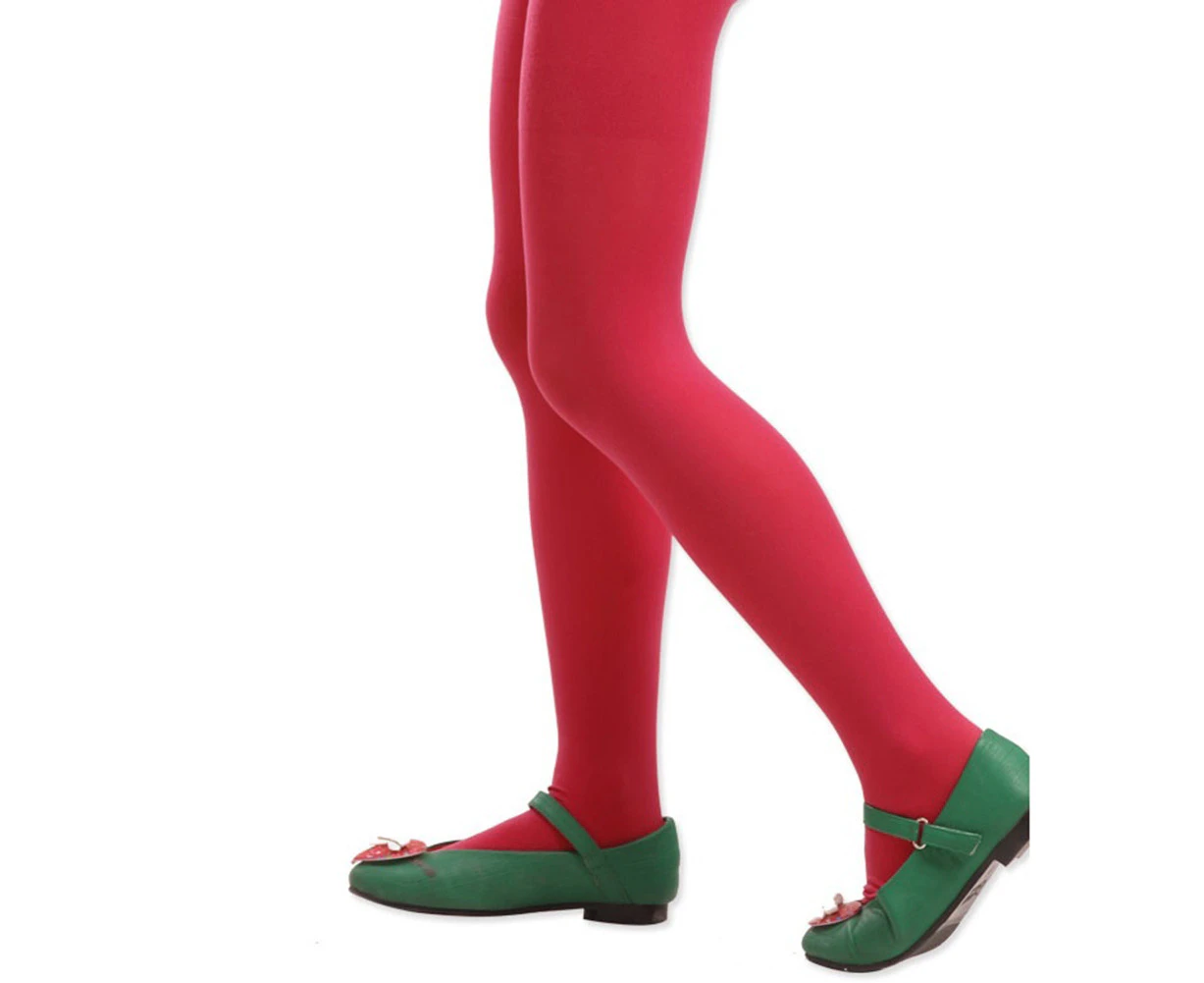 Girl Candy Color Breathable Elastic Leggings Pantyhose Ballet Dance Tights-Red